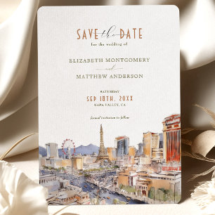 Las Vegas Sin City Bröllop spara datum Card Inbjudningar