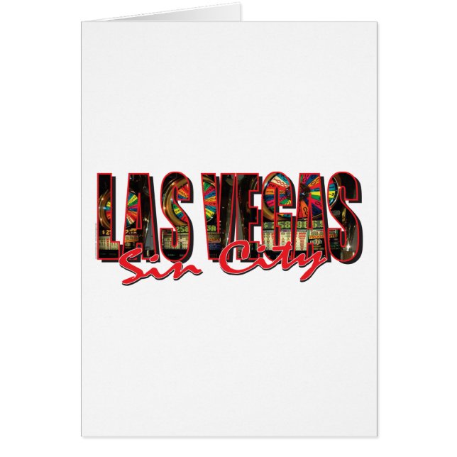 Las Vegas Sin City Hälsningskort (Framsidan)