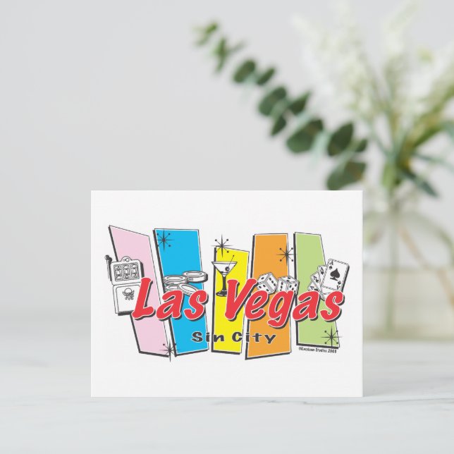 Las-Vegas-Sin-City Vykort (Stående Fram)