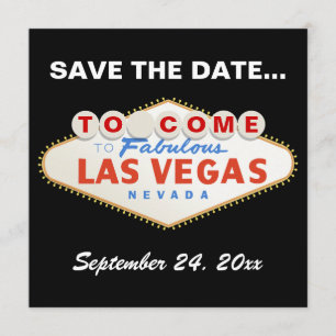 Las Vegas skriver under modern bröllop spara datum Datumet