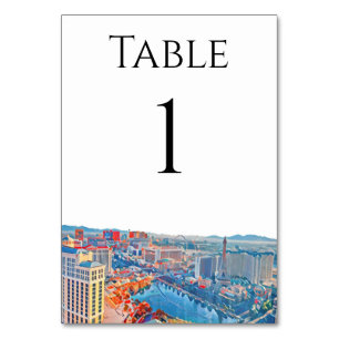 Las Vegas Skyline Bordsnummers Bordsnummer