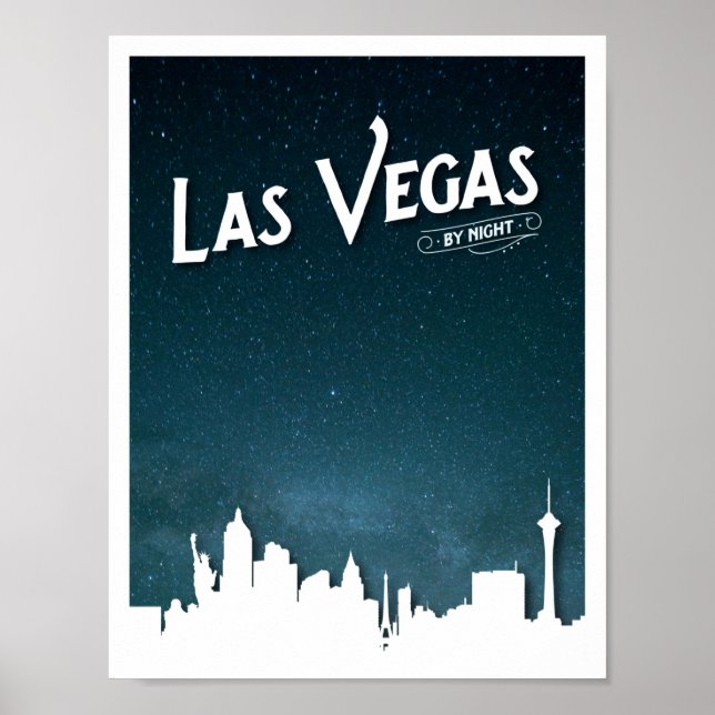 Las Vegas skyline by night, Las Vegas, Nevada Poster (Framsidan)