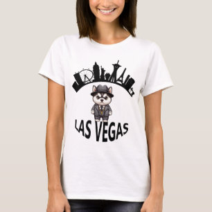 Las Vegas Skyline Gangster Husky T Shirt
