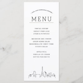 Las Vegas Skyline | Händelsemittmenyn i bröllop Meny