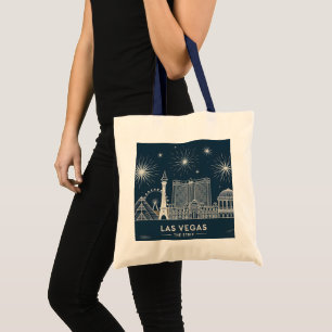Las Vegas Skyline Minimalist Line Art Cityscape Tygkasse