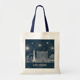 Las Vegas Skyline Minimalist Line Art Cityscape Tygkasse