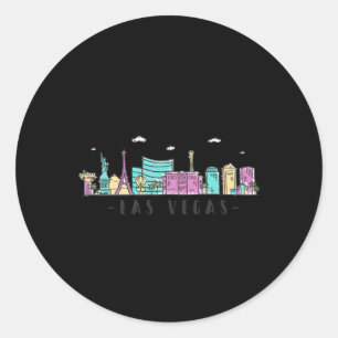 Las Vegas Skyline Nevada Runt Klistermärke
