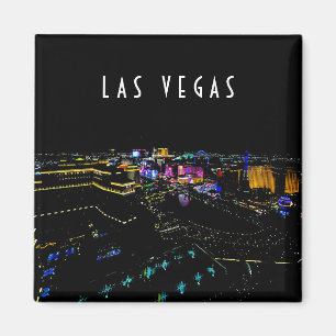 Las Vegas Skyline på natten Magnet