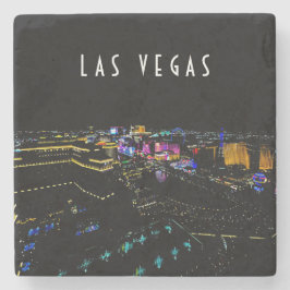 Las Vegas Skyline på natten Stenunderlägg