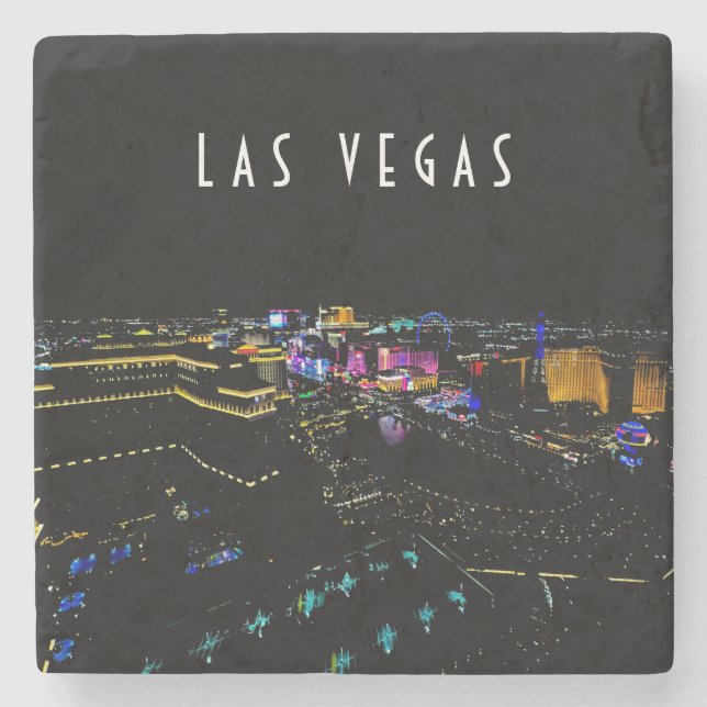 Las Vegas Skyline på natten Stenunderlägg (Framsidan)