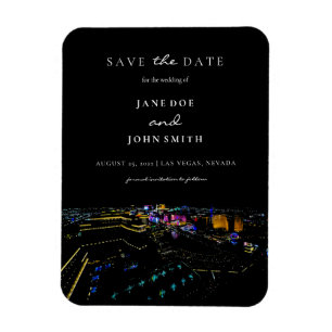 Las Vegas Skyline-plattan Spara datumkortets magne Magnet
