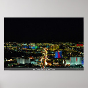Las Vegas skyline vid Las Vegas Poster