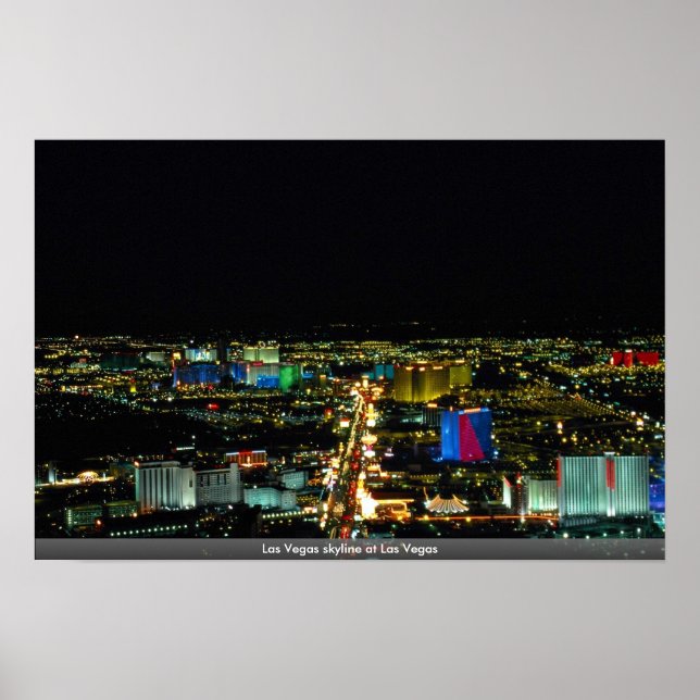 Las Vegas skyline vid Las Vegas Poster (Framsidan)