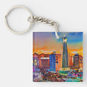 Las Vegas Skyline Watercolor