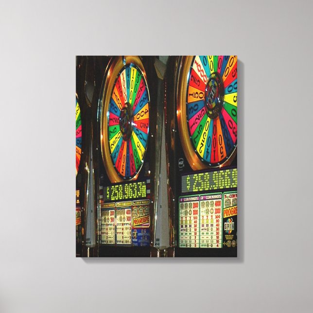 Las Vegas Slot Maskiner Canvastryck (Framsida)