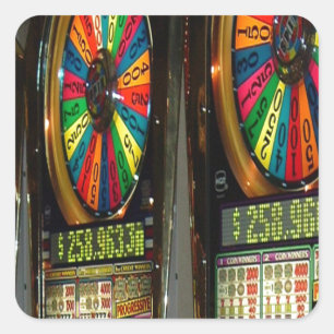 Las Vegas Slot Maskiner Fyrkantigt Klistermärke