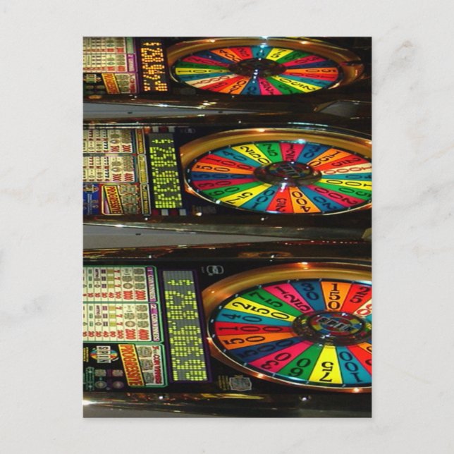 Las Vegas Slot Maskiner Vykort (Framsida)