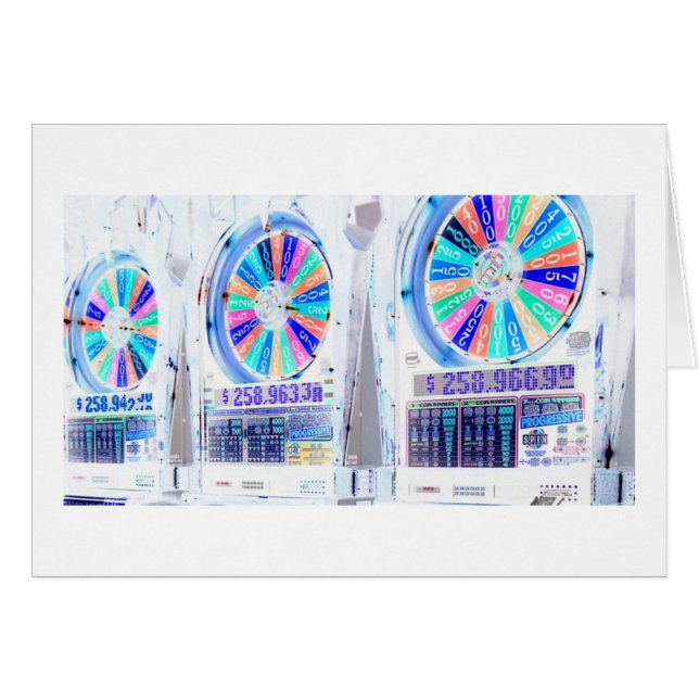 Las Vegas Slots Hälsningskort (Framsidan Horizontal)