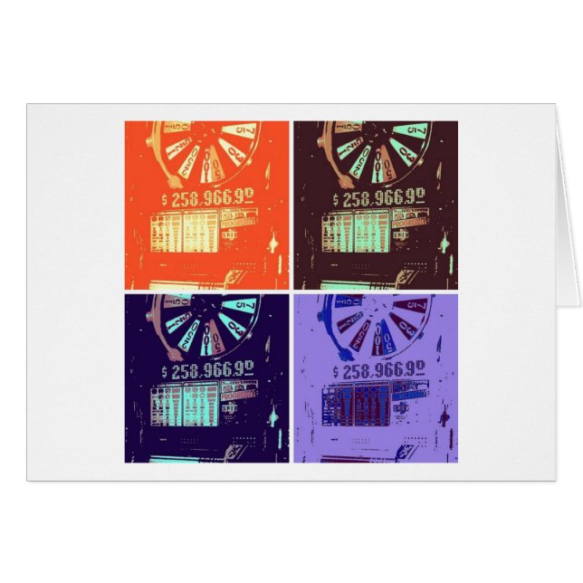 Las Vegas Slots Jackpot Hälsningskort (Framsidan Horizontal)