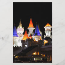 Las Vegas Slott Hotell Spelande Vegas Stad Färgrik