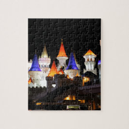 Las Vegas Slott Hotell Spelande Vegas Stad Färgrik Pussel