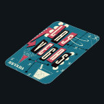 Las Vegas som gifta sig den nevada vintage Magnet<br><div class="desc">Las Vegas nevada vintage resoraffisch. Det Las Vegas Mitt--århundradet konst reser affischen.  Vegas bröllopinbjudan.</div>