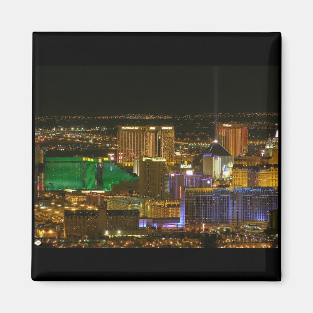 Las Vegas South Strip Aerial View Magnet (Framsidan)