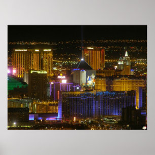 Las Vegas South Strip Poster Skriv ut
