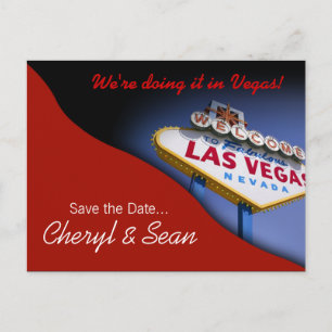 Las Vegas Spara Datum (tomatröd) Meddelande Vykort