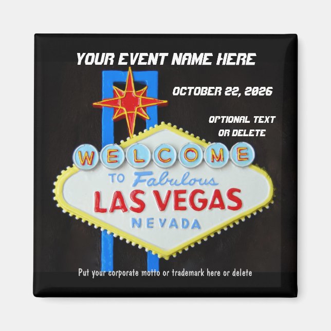Las Vegas Speciell Event Memento Magnet (Framsidan)