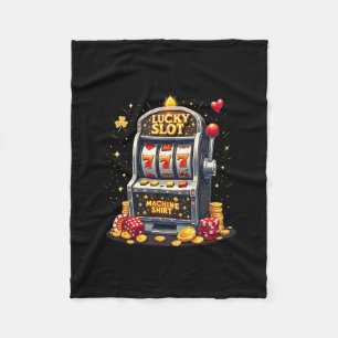 Las Vegas-spelare Lyckliga Enarmade Bandit Kasino Fleecefilt