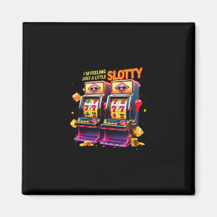 Las Vegas-spelare Lyckliga Enarmade Bandit Kasino Magnet