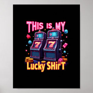 Las Vegas-spelare Lyckliga Enarmade Banditer Casin Poster