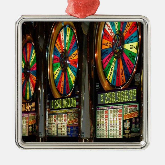 Las Vegas Spelautomater Julgransprydnad Metall (Framsidan)