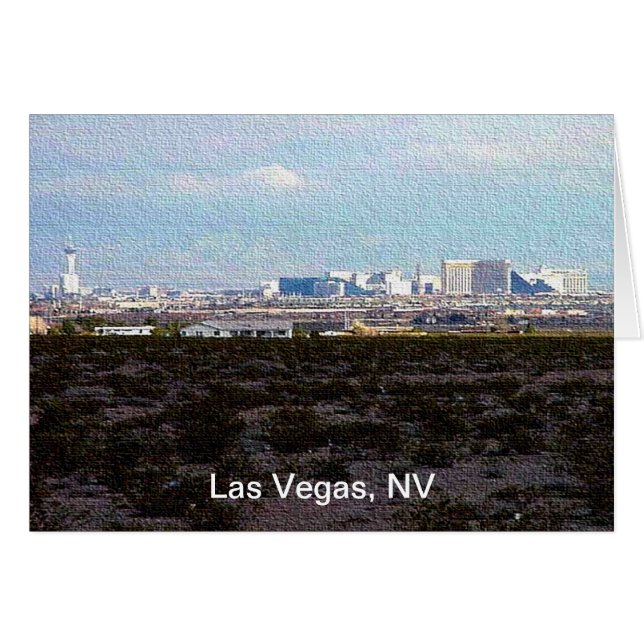Las Vegas stad Hälsningskort (Framsidan Horizontal)