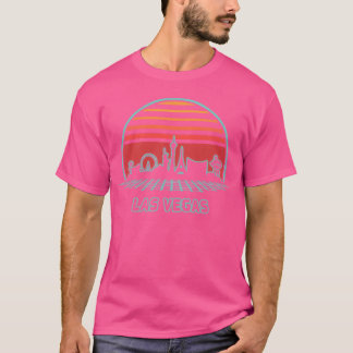 Las Vegas stadssilhuett 80-tals stil tjej T Shirt