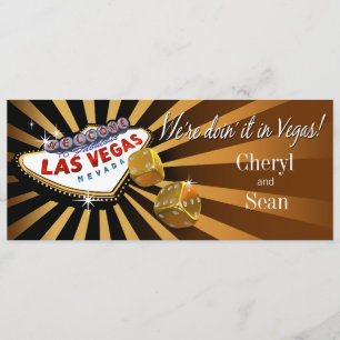 Las Vegas Starburst Bröllop topaz Black guld Inbjudningar