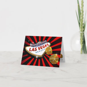 Las Vegas Starburst Bröllopsreception röd svart Inbjudan