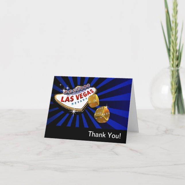 Las Vegas Starburst Tack kort royalblå svart (Framsida)
