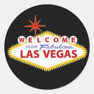 Las Vegas Sticker - Anpassa din egen! Runt Klistermärke