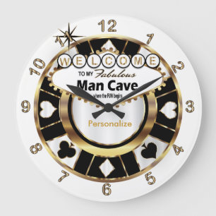Las Vegas Stil - Man Cave Stor Klocka