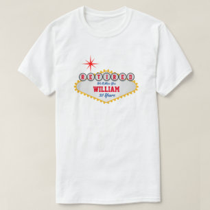 Las Vegas Stil-undertecknaren Retrött Personalize  T Shirt