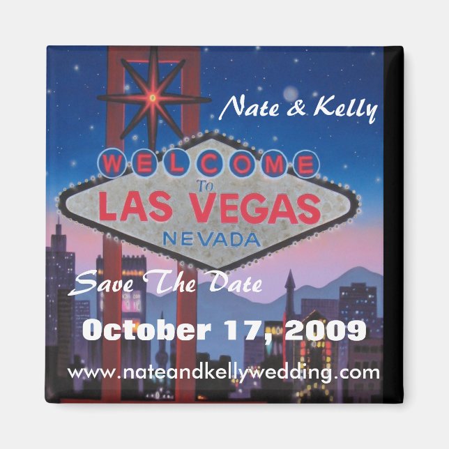 las vegas stor, Nate & Kelly, Save the Date, O... Magnet (Framsidan)