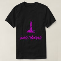 Las Vegas Stratosphere Neon Rosa Skiss T-Shirt