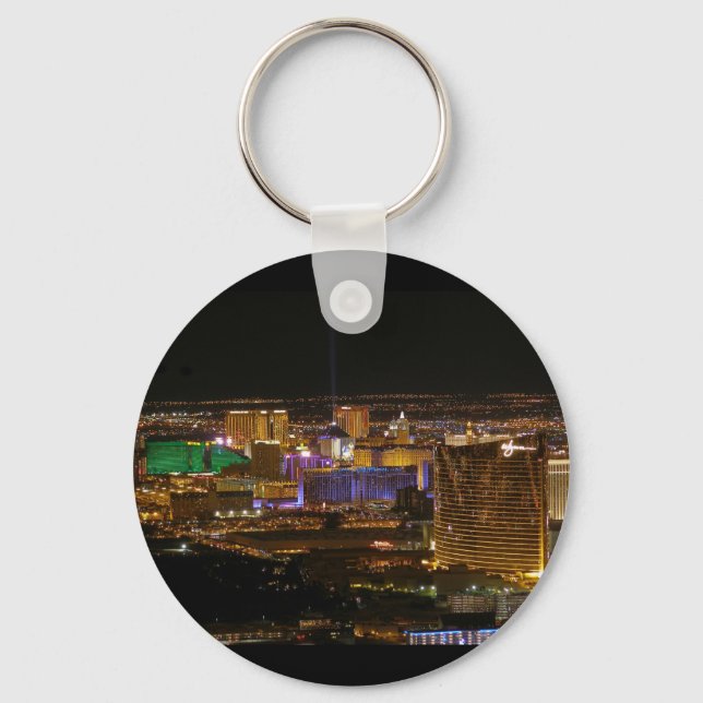 Las Vegas Strip Aerial Keychain Nyckelring (Framsida)