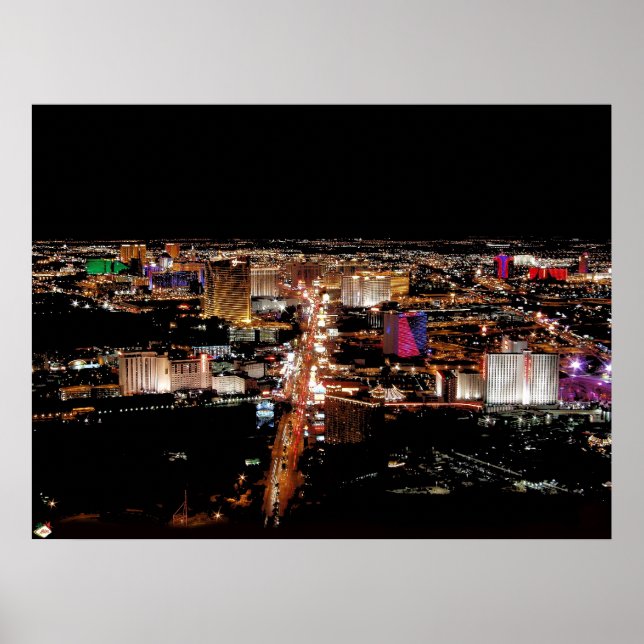 Las Vegas Strip Aerial Photo Poster Skriv ut (Framsidan)