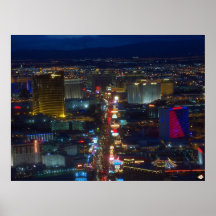 Las Vegas Strip Aerial Photo Poster Skriv ut