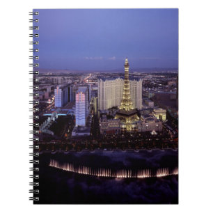 Las Vegas Strip Aerial View Casino Gambling City Anteckningsbok Med Spiral