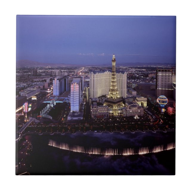 Las Vegas Strip Aerial View Casino Gambling City Kakelplatta (Framsidan)