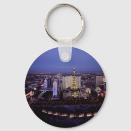 Las Vegas Strip Aerial View Casino Gambling City Nyckelring